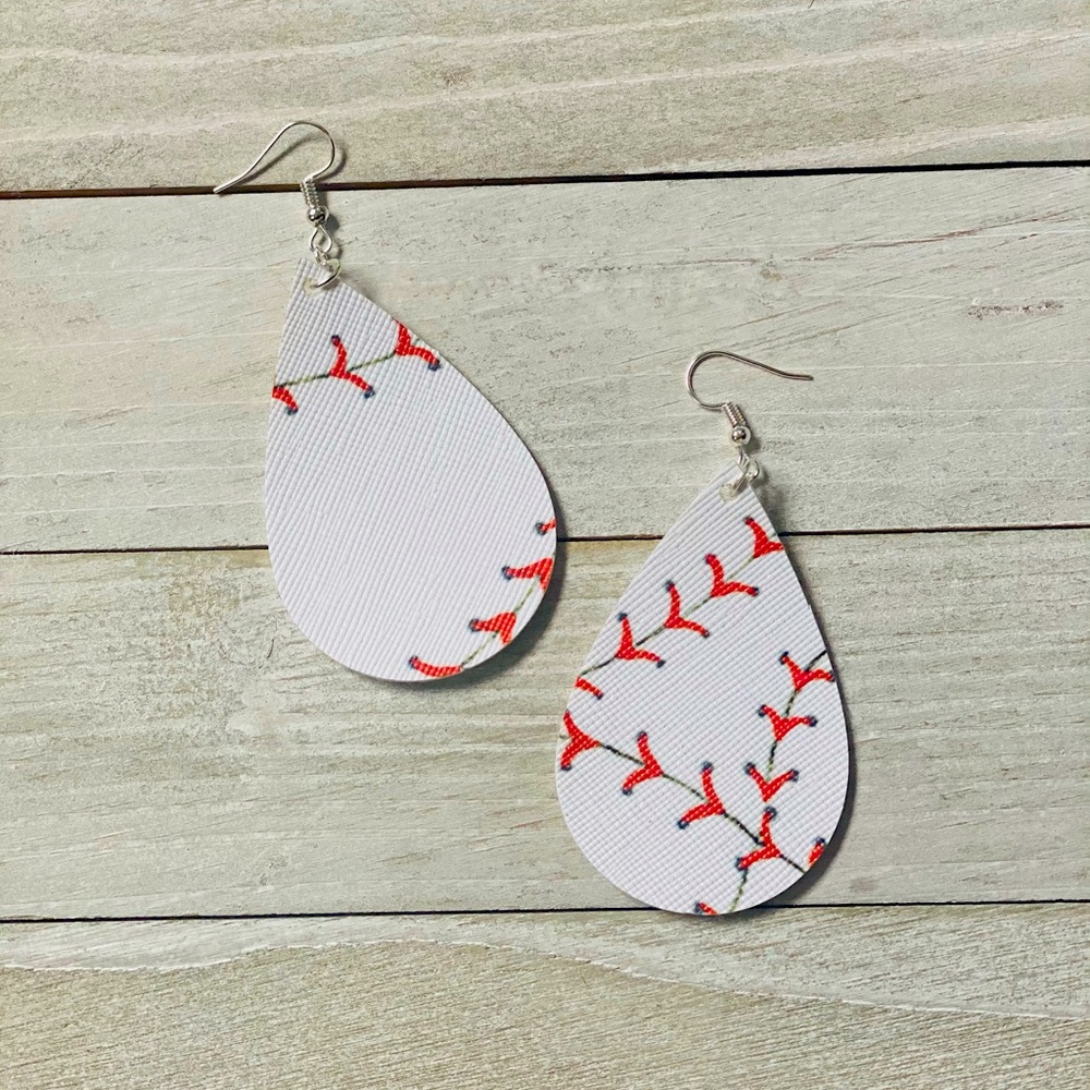 Faux Printed Leather Earrings